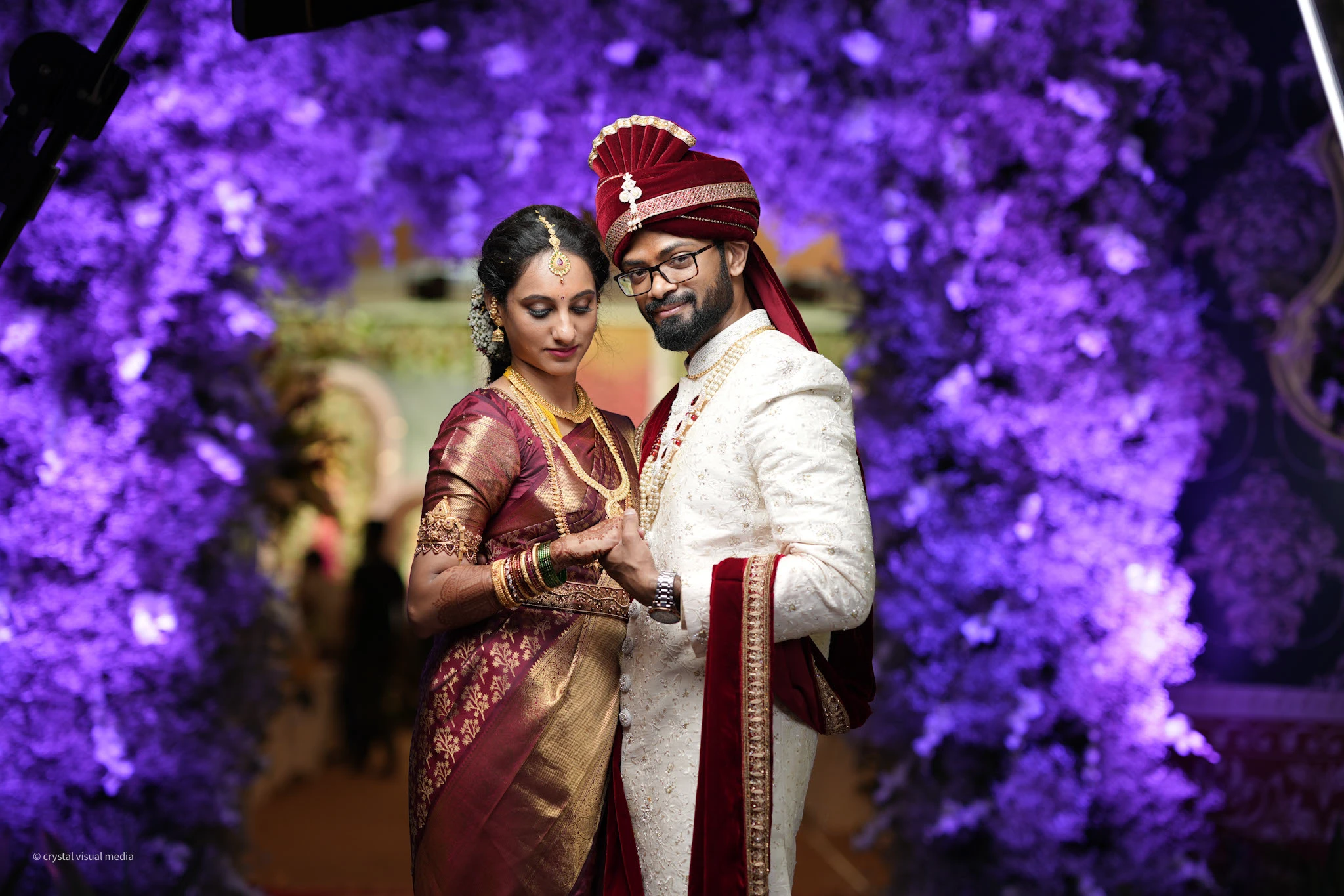 Couple's portrait at a destination wedding.