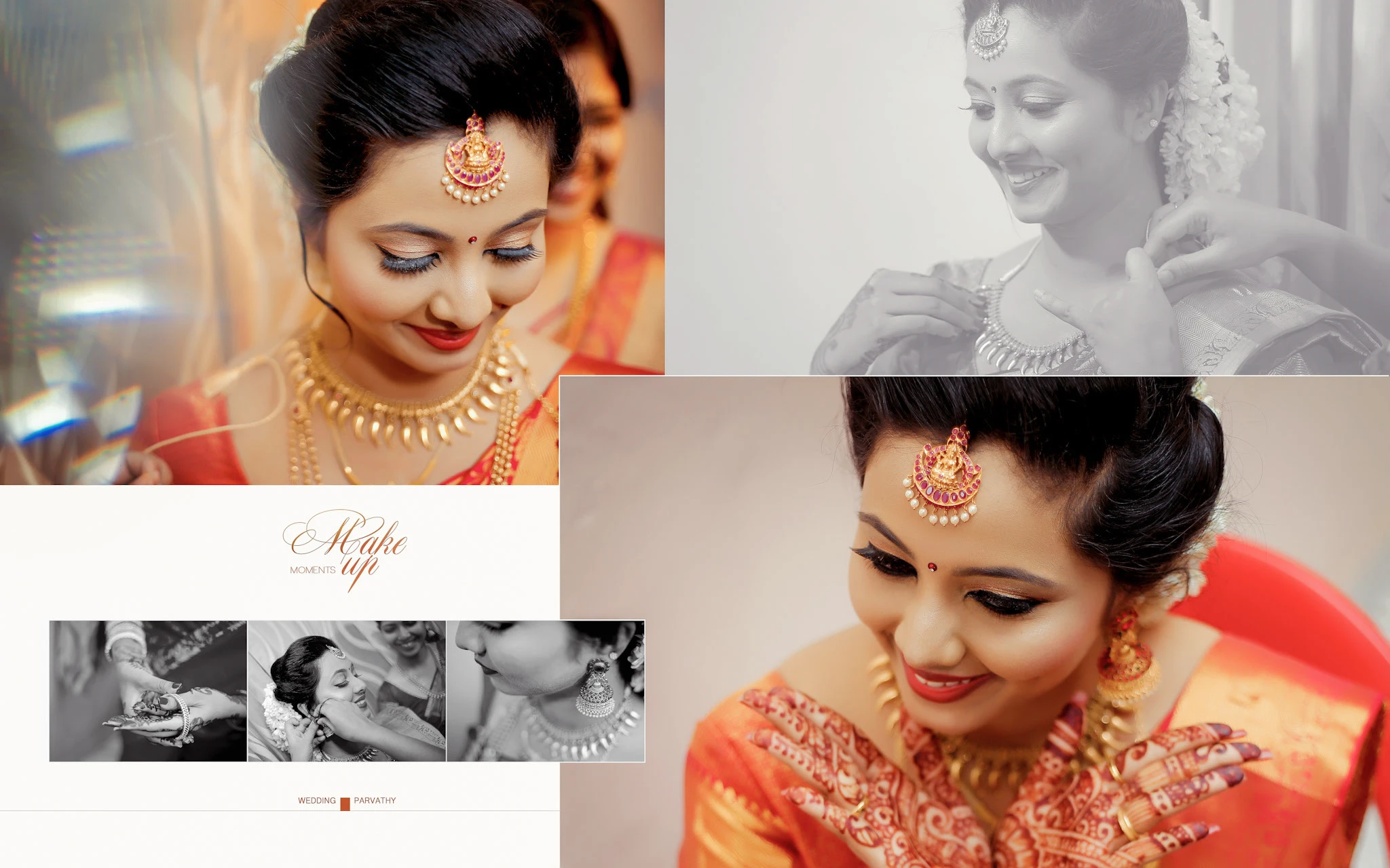 Candid moment of a bride during her Palakkad wedding.